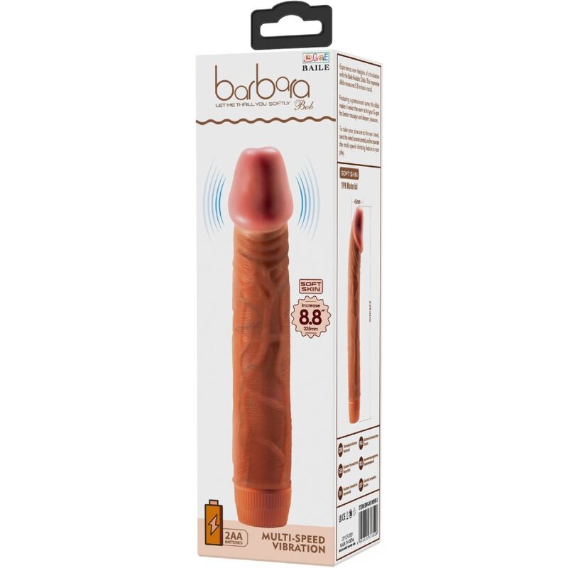 BAILE Bob Realistischer Vibrator 22,5 cm – Dildovibrator Mulatte realistischer Dildo diskret online kaufen