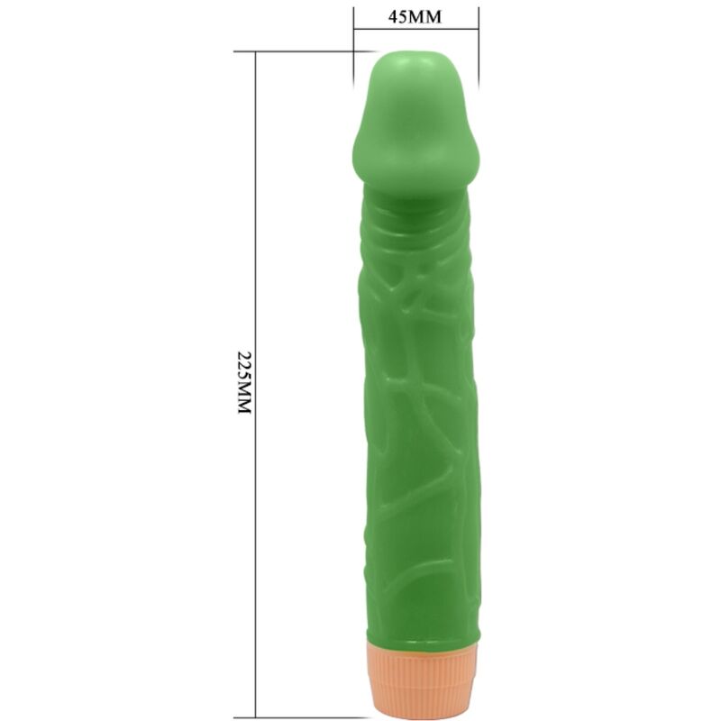 Realistischer Vibrator 22,5 cm Grün – BAILE Dildovibrator mit Vibration hochwertiges Intimtoy