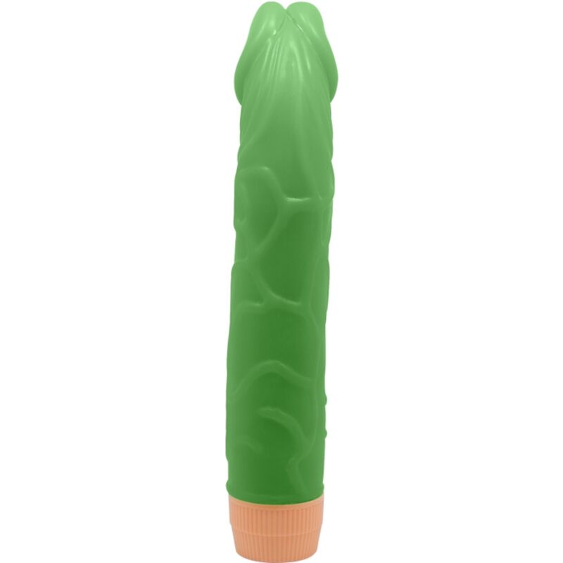 Realistischer Vibrator 22,5 cm Grün – BAILE Dildovibrator mit Vibration bei Secret Pulse im Erotikshop