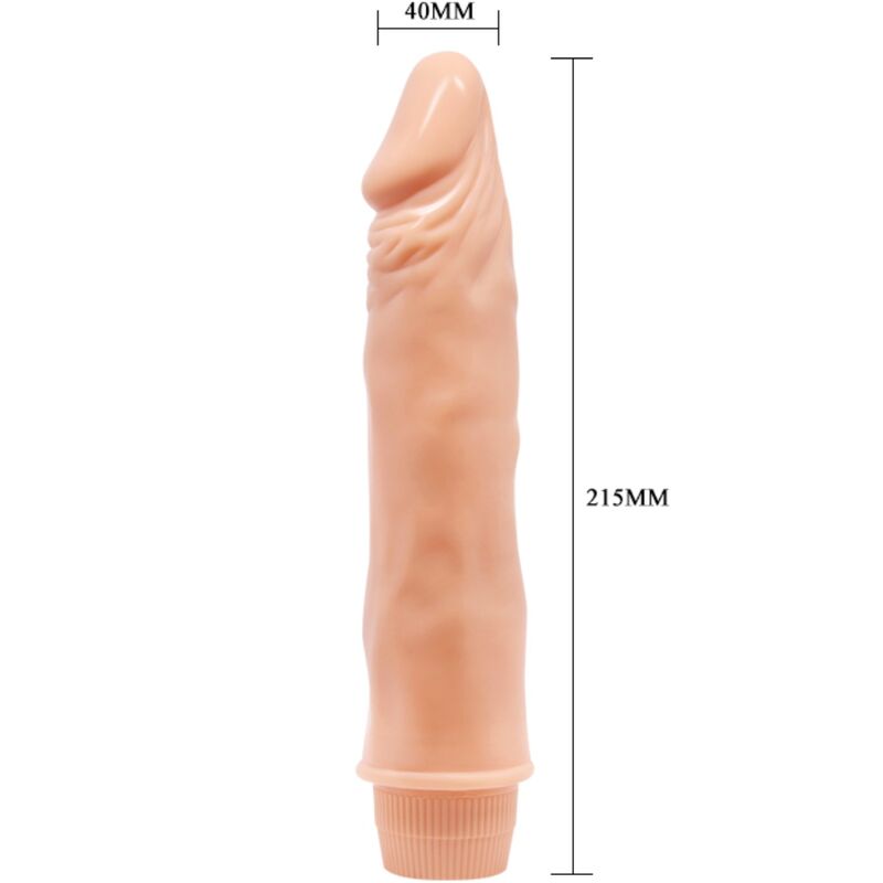 BAILE Zwerg Realistischer Vibrator 21 cm Fleisch – Dildovibrator mit Vibration für sinnliche und diskrete Momente