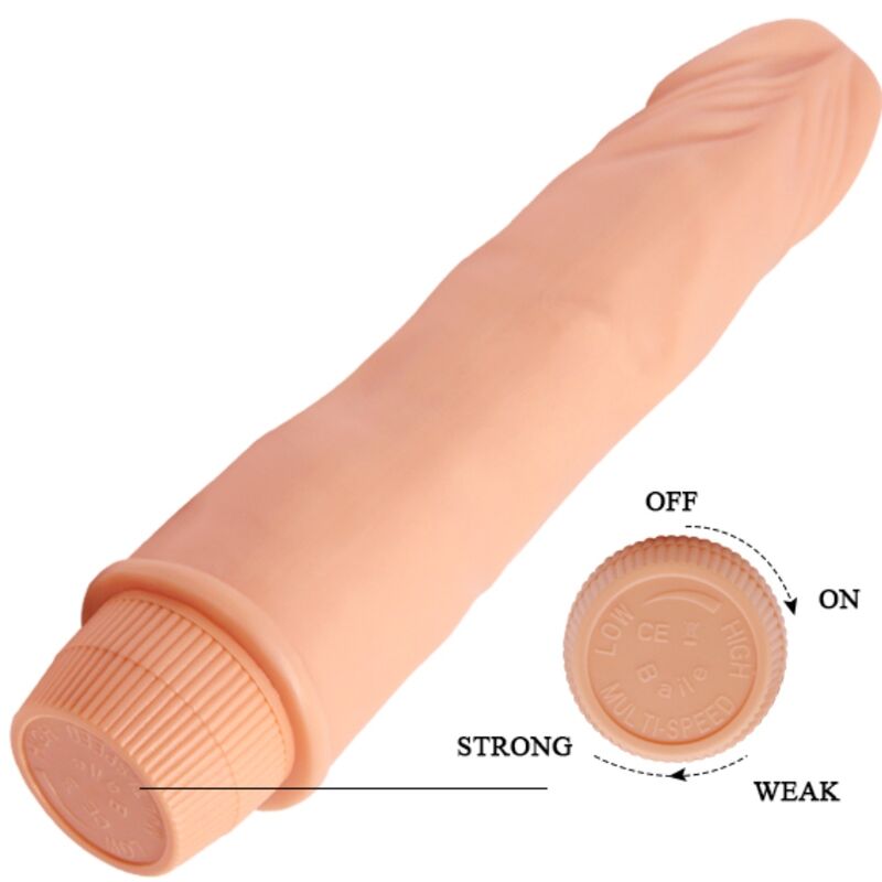 BAILE Zwerg Realistischer Vibrator 21 cm Fleisch – Dildovibrator mit Vibration hochwertiges Intimtoy