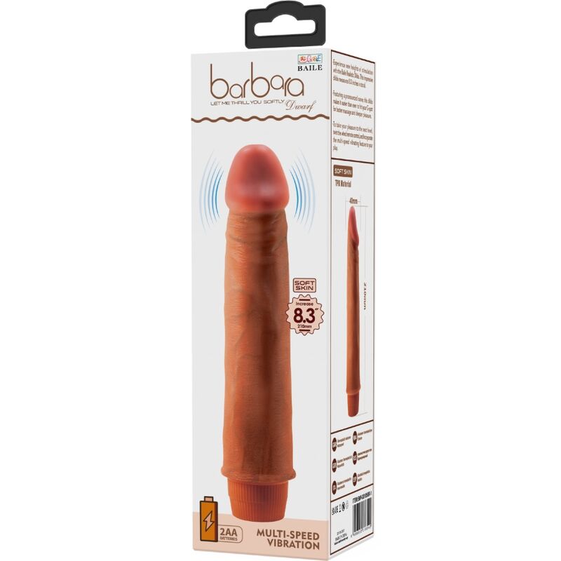 BAILE Zwerg Realistischer Vibrator 21 cm – Dildovibrator mit Vibration realistischer Dildo diskret online kaufen