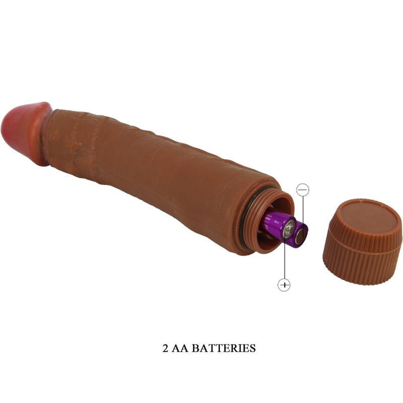 BAILE DYBBUK Realistischer Vibrator 24 cm Mulatte | TPR Produktansicht und Details