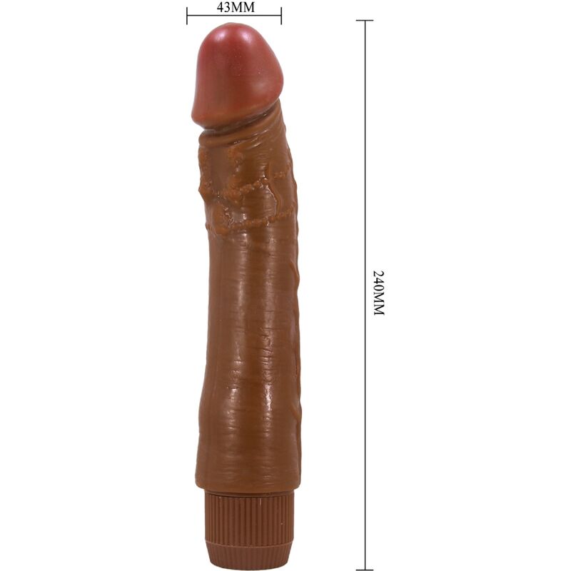 BAILE DYBBUK Realistischer Vibrator 24 cm Mulatte | TPR hochwertiges Sextoy bei Secret Pulse