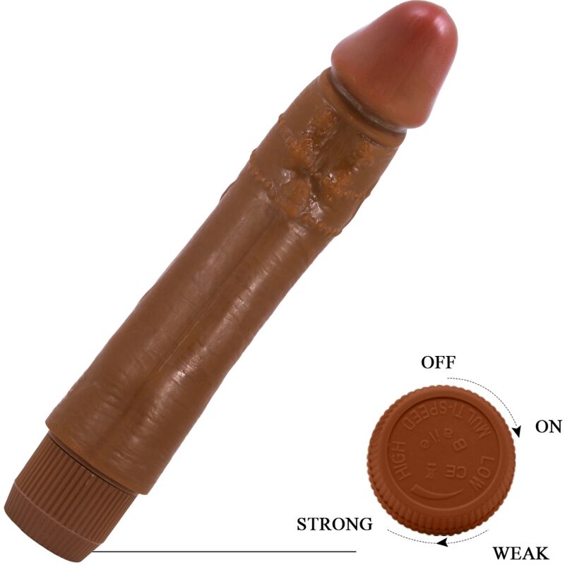 BAILE DYBBUK Realistischer Vibrator 24 cm Mulatte | TPR für sinnliche Momente allein oder zu zweit