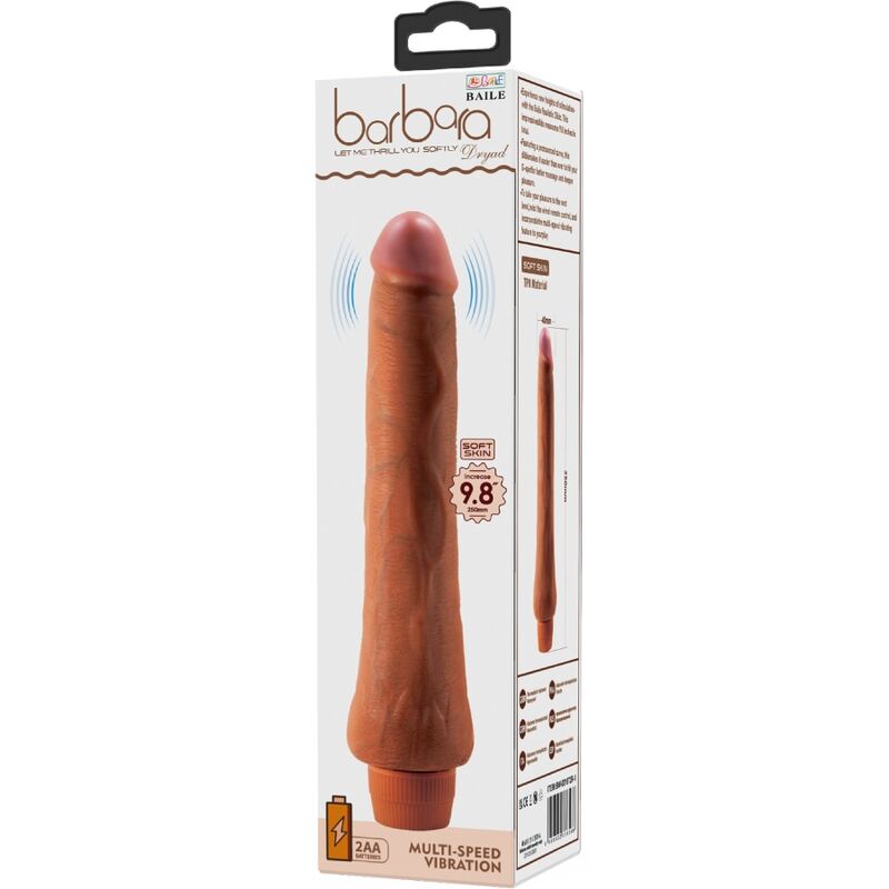 BAILE DRYAD 25 cm Realistischer Vibrator Mulatte – Starker Dildovibrator mit Vibration realistischer Dildo diskret online kaufen