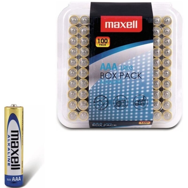 MAXELL - ALKALISCHE BATTERIE AAA LR03 PACK*100 BATTERIEN – Batterien von MAXELL