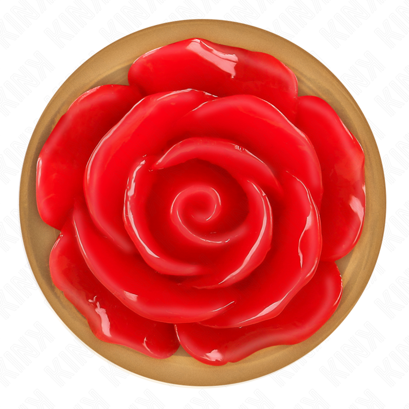 KINK - ROSA GOLDENER ANALSTECKER MIT ROTER ROSE L hochwertiges Zubehör