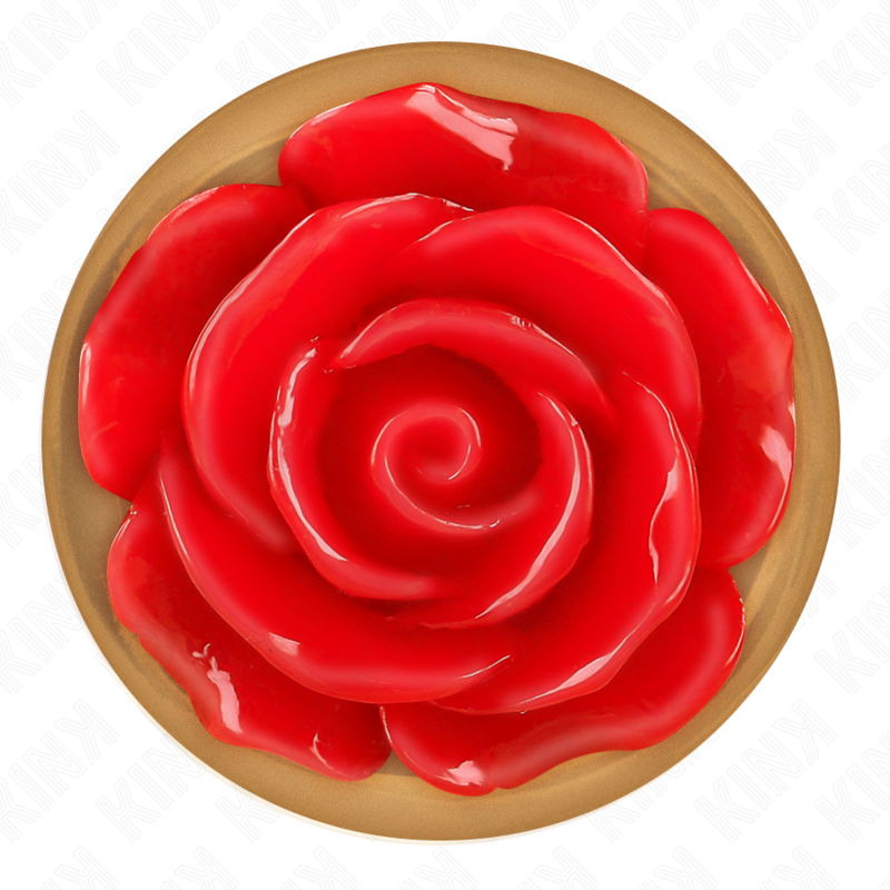 KINK - ROSA GOLDENER ANALSTECKER MIT ROTER ROSE S hochwertiges Zubehör