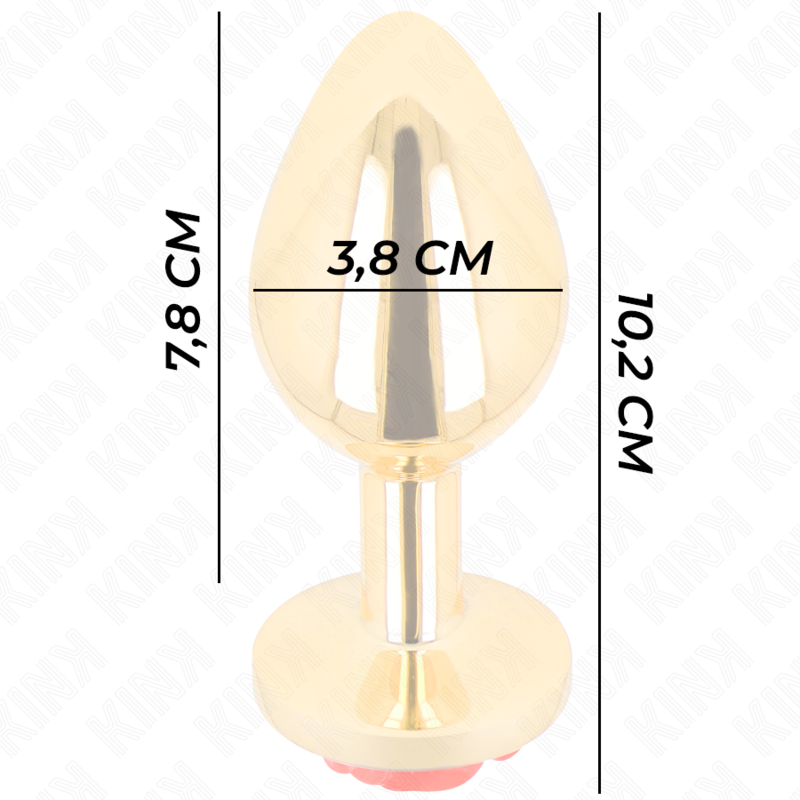 KINK - PLUG ANAL GOLD ROSE ROT GRÖSSE L für sinnliche und diskrete Momente