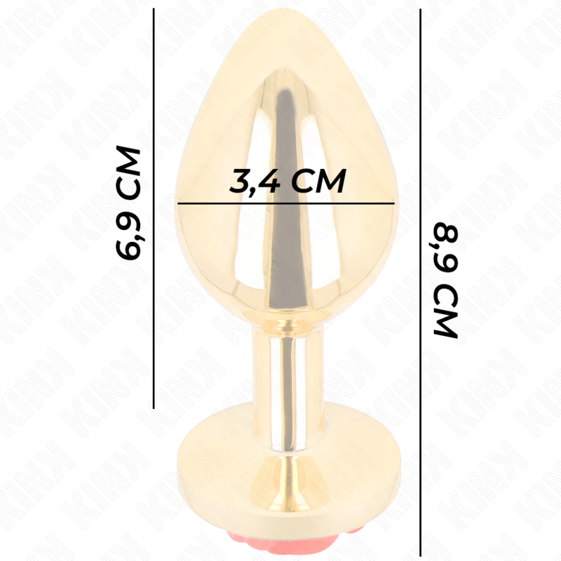 KINK - PLUG ANAL GOLD ROSE ROT GRÖSSE M für sinnliche und diskrete Momente