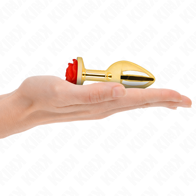 KINK - PLUG ANAL GOLD ROSE ROT GRÖSSE M bei Secret Pulse im Erotikshop