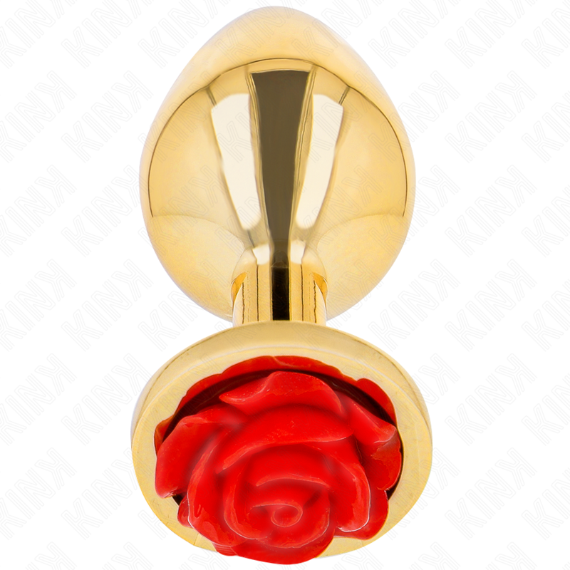 KINK - PLUG ANAL GOLD ROSE ROT GRÖSSE M BDSM-Zubehör diskret online kaufen