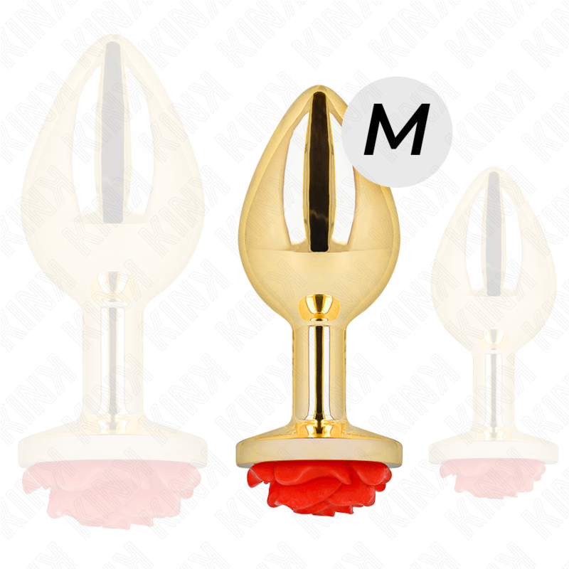 KINK - PLUG ANAL GOLD ROSE ROT GRÖSSE M Produktansicht und Details