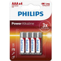 PHILIPS - POWER ALKALINE-BATTERIE AAA LR03, BLISTER*4 – Batterien von PHILIPS