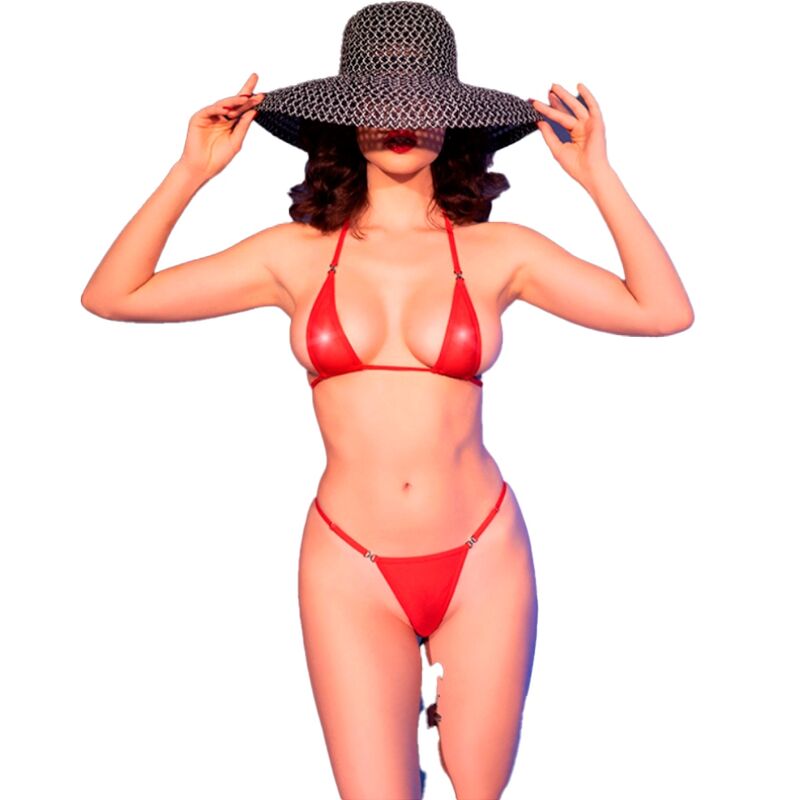 CHILIROSE - CR 4840 MIKROBIKINI ROT S/M – Sinnliche Deko Bild 2