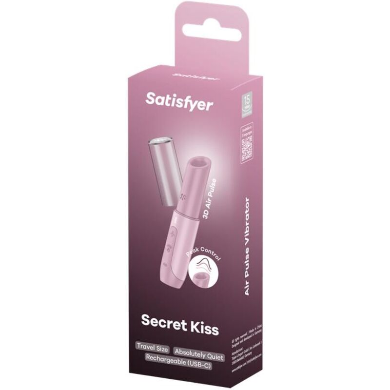 SATISFYER - SECRET KISS WAVE KLITORIS-STIMULATOR ROSA Klitorisstimulator diskret online kaufen