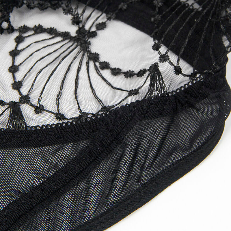 SUBBLIME - 955212 TRANSPARENTER BODY MIT SCHWARZER HOHLSPITZE S/M – Dessous-Body Bild 7