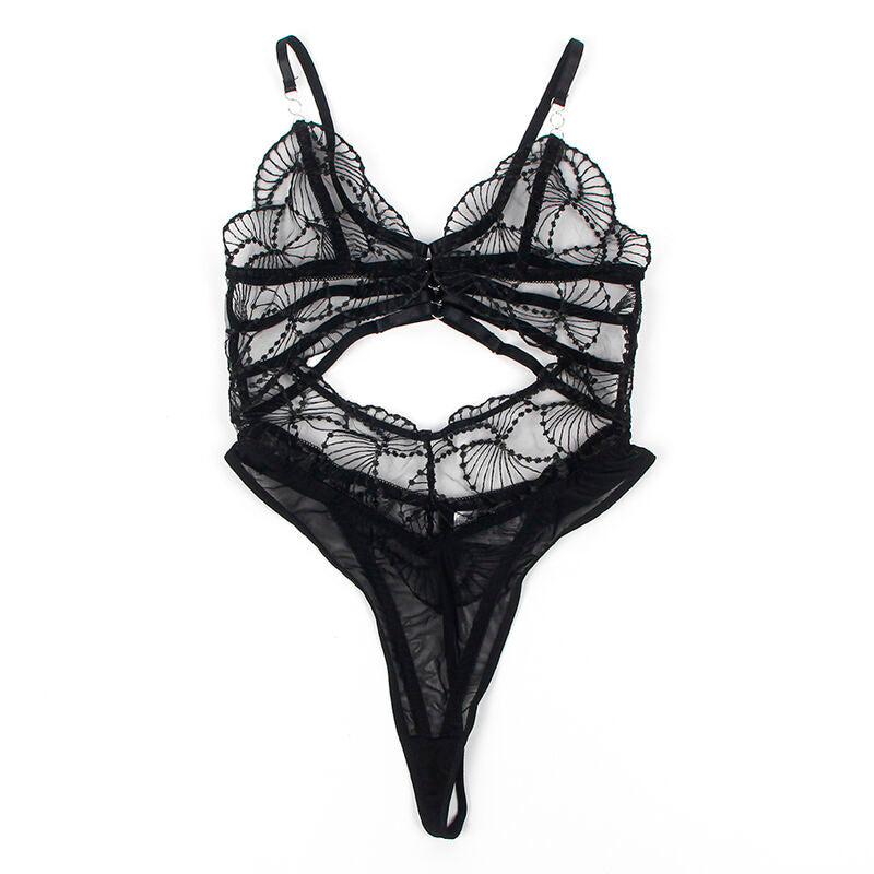 SUBBLIME - 955229 TRANSPARENTER BODY MIT HOHLSPITZE SCHWARZ L/XL – Dessous-Body Bild 6