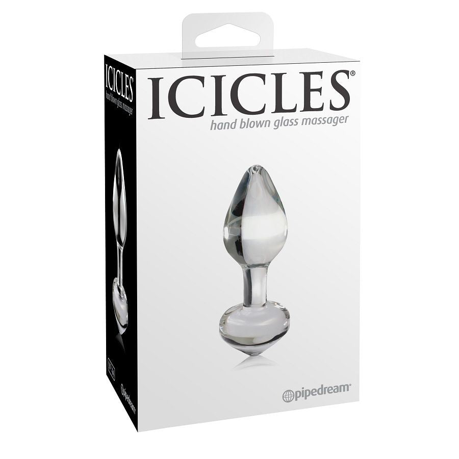 ICICLES N.44 Glas-Analplug Transparent – Luxus & P-Punkt-Stimulation | Secret Pulse Produktansicht und Details