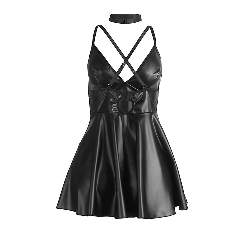 SUBBLIME - 955373 KLEID MIT SCHWARZEN LEDERTRÄGERN S/M – Dessous-Kleid Bild 6