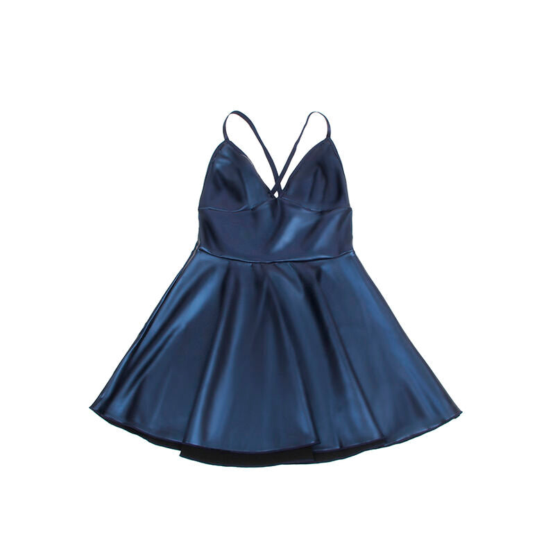 SUBBLIME - 955427 KLEID MIT BLAUEN LEDERTRÄGERN L/XL – Dessous-Kleid Bild 6