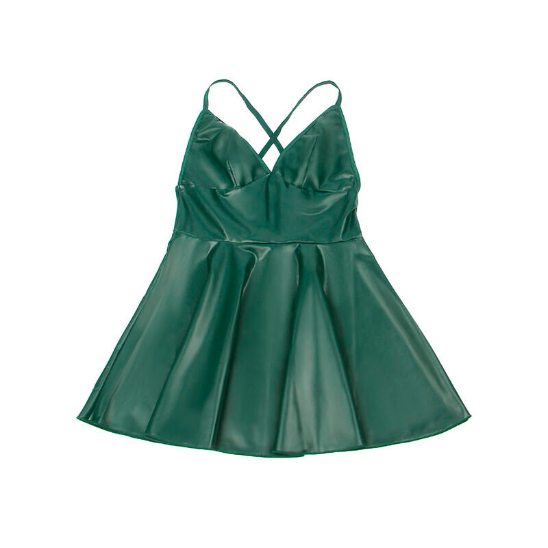 SUBBLIME - 955441 KLEID MIT GRÜNEN LEDERTRÄGERN L/XL – Dessous-Kleid Bild 7