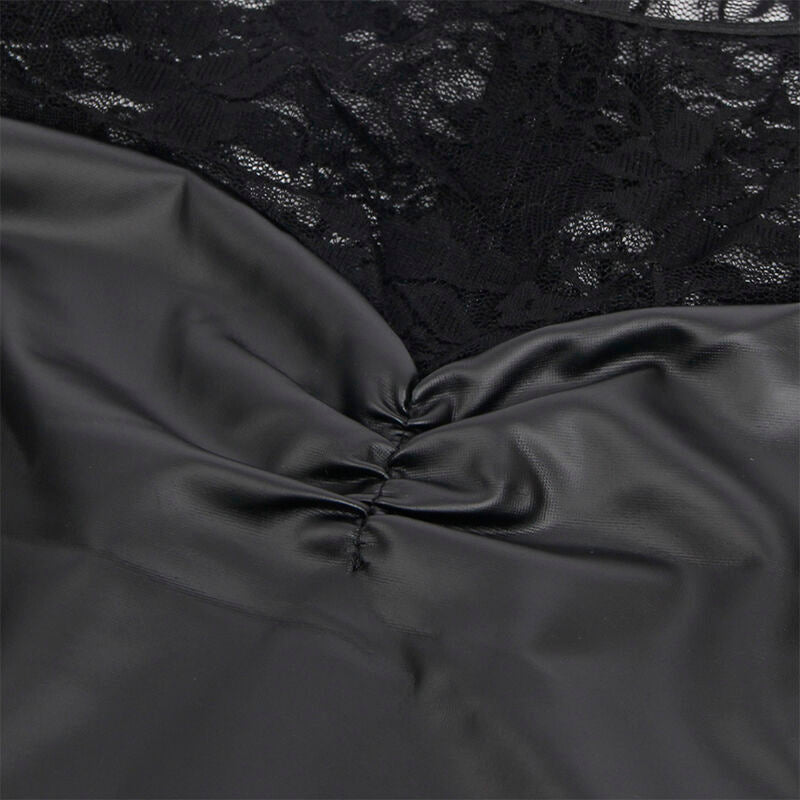 SUBBLIME - 955595 LANGARMKLEID MIT SCHWARZER SPITZE S/M – Dessous-Kleid Bild 7