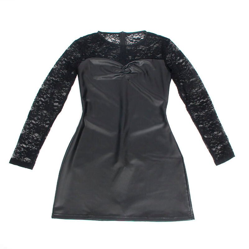 SUBBLIME - 955595 LANGARMKLEID MIT SCHWARZER SPITZE S/M – Dessous-Kleid Bild 6
