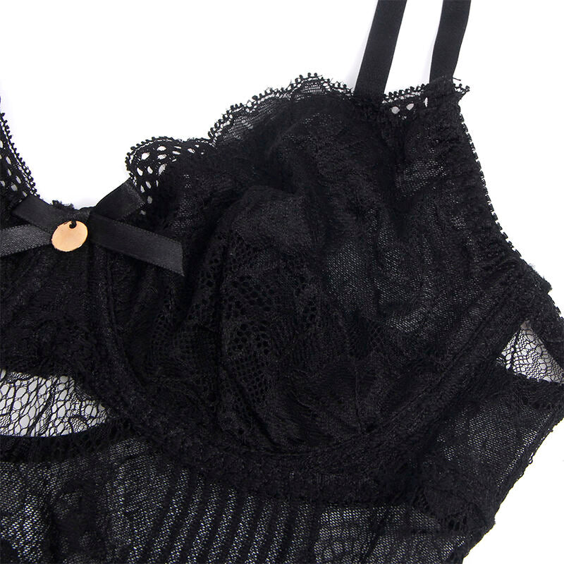SUBBLIME - 955618 SPITZEN-BODYSUIT MIT UNTERTEILVERSCHLUSS SCHWARZ S/M – Dessous Bild 7