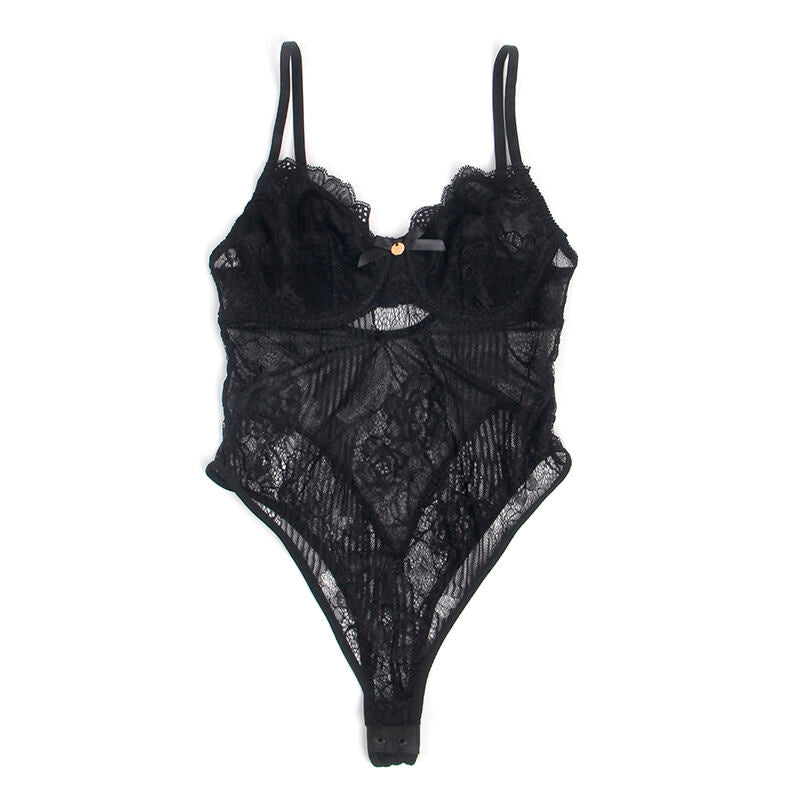 SUBBLIME - 955618 SPITZEN-BODYSUIT MIT UNTERTEILVERSCHLUSS SCHWARZ S/M – Dessous Bild 6