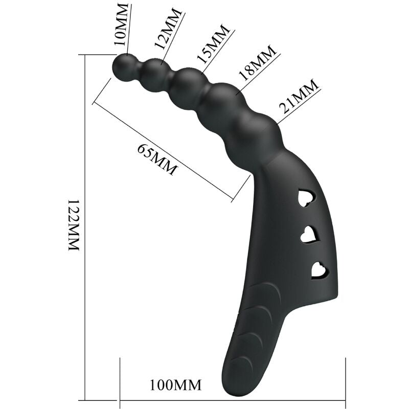 PRETTY LOVE - JORDIN FINGERVIBRATOR 10 VIBRATIONEN SCHWARZ für intensive Stimulation und Self-Love