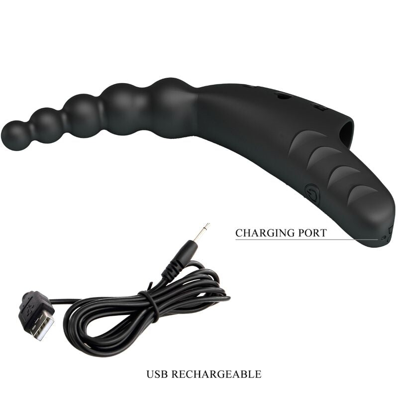 PRETTY LOVE - JORDIN FINGERVIBRATOR 10 VIBRATIONEN SCHWARZ hochwertiges Sextoy bei Secret Pulse