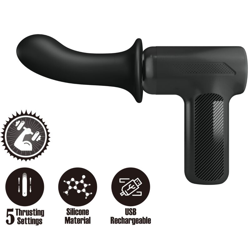 PRETTY LOVE - DJ DOCTOR MASSAGER 5 EINSTELLUNGEN SCHWARZ – Massager Vibrator Bild 1