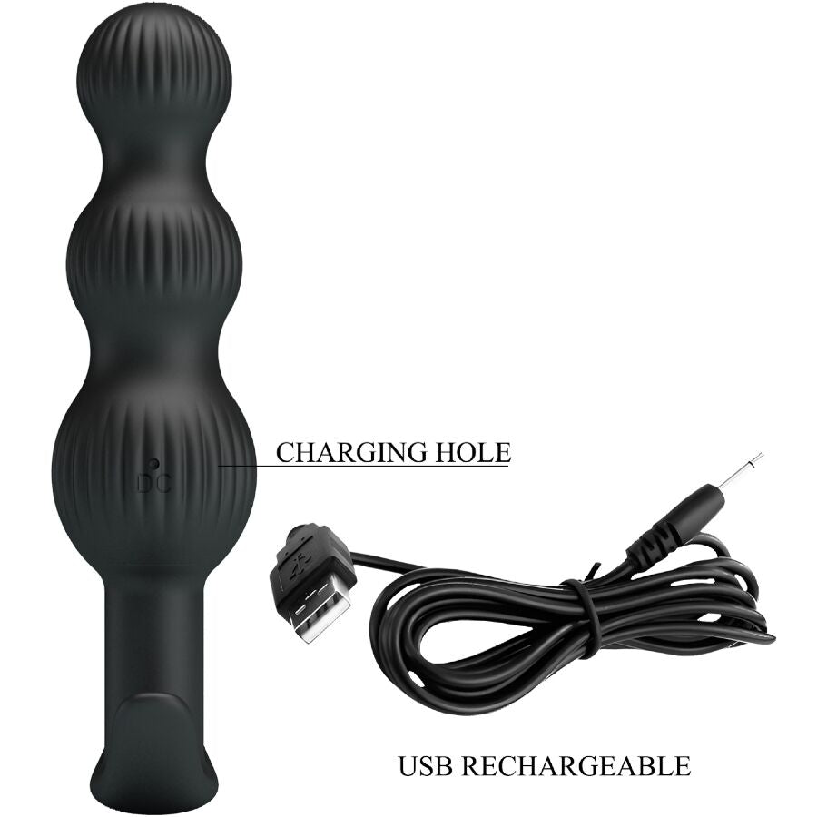 PRETTY LOVE - SIDNEY ANALVIBRATOR 10 VIBRATIONEN SCHWARZ bei Secret Pulse im Erotikshop