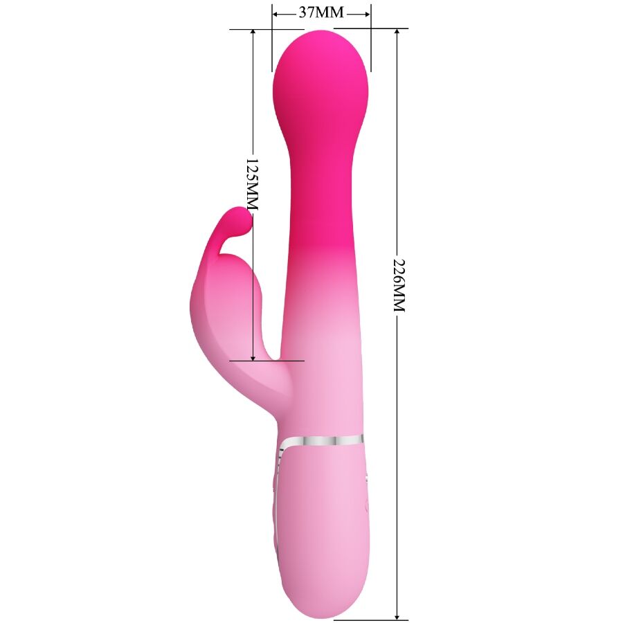 Pretty Love Dejon 3-in-1 Rabbit Vibrator Rosa – G-Punkt & Klitoris, USB aufladbar – Rabbit Vibrator Bild 8
