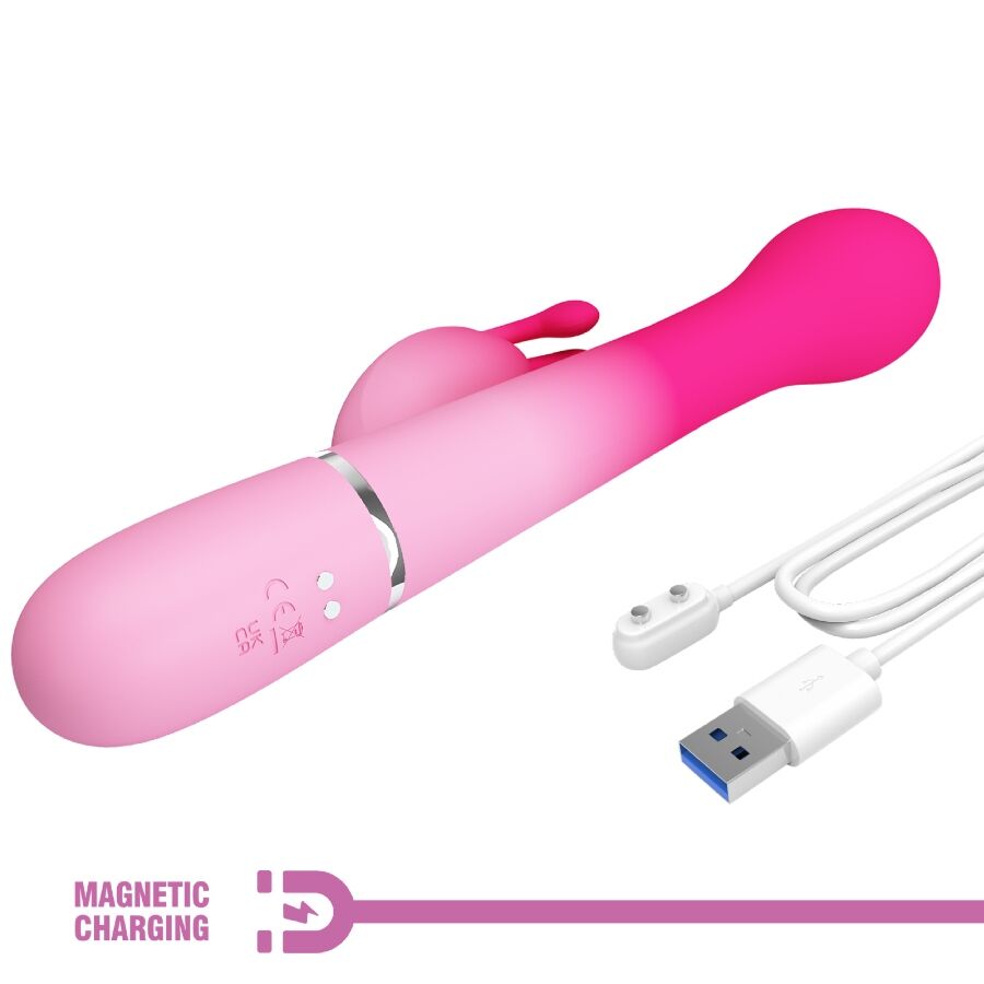 Pretty Love Dejon 3-in-1 Rabbit Vibrator Rosa – G-Punkt & Klitoris, USB aufladbar – Rabbit Vibrator Bild 10
