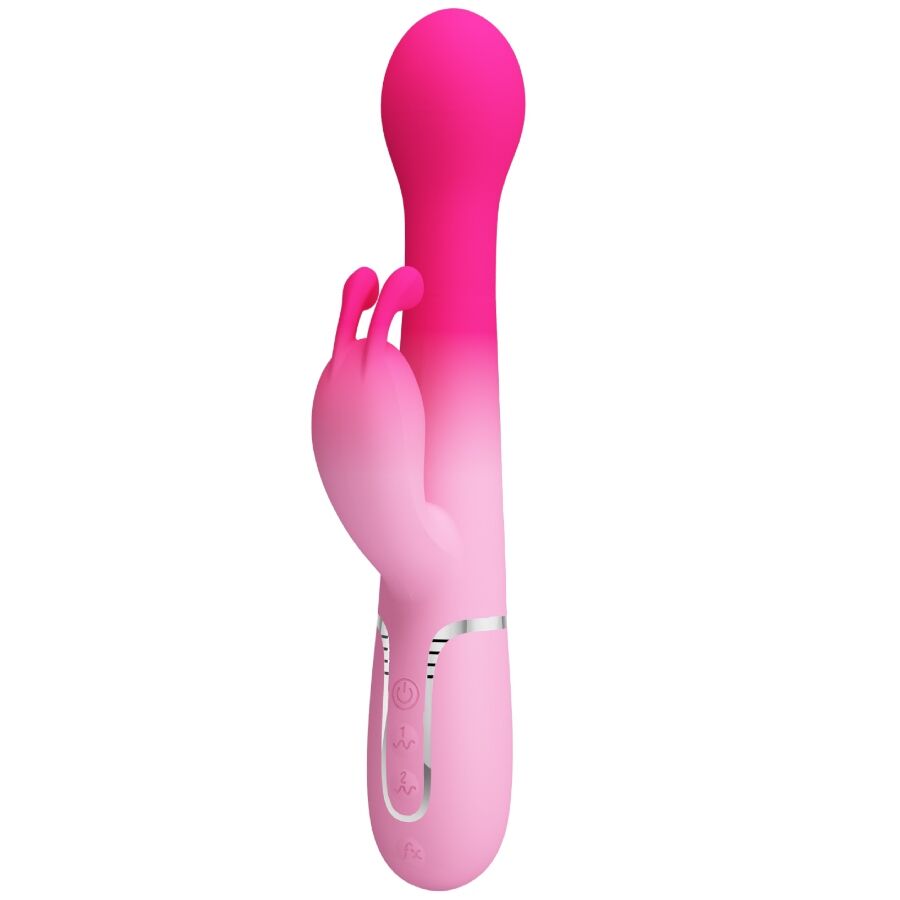 Pretty Love Dejon 3-in-1 Rabbit Vibrator Rosa – G-Punkt & Klitoris, USB aufladbar – Rabbit Vibrator Bild 2