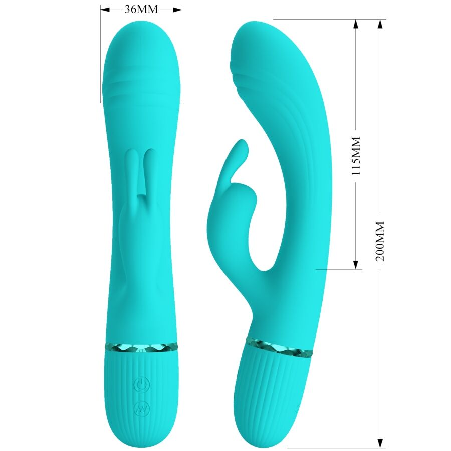 Pretty Love Scocco Rabbit Vibrator Türkis | 10 Vibrationsmodi – Rabbit Vibrator Bild 7