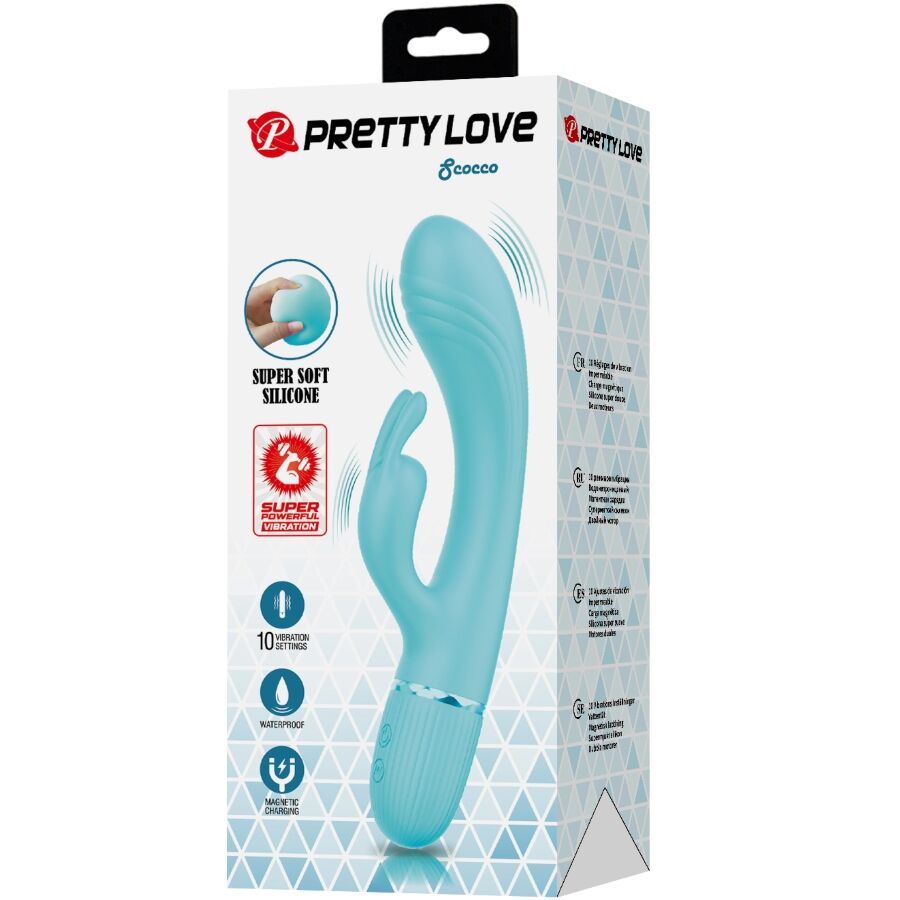 Pretty Love Scocco Rabbit Vibrator Türkis | 10 Vibrationsmodi – Rabbit Vibrator Bild 11