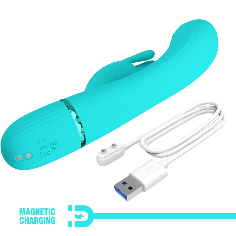 Pretty Love Scocco Rabbit Vibrator Türkis | 10 Vibrationsmodi – Rabbit Vibrator Bild 10
