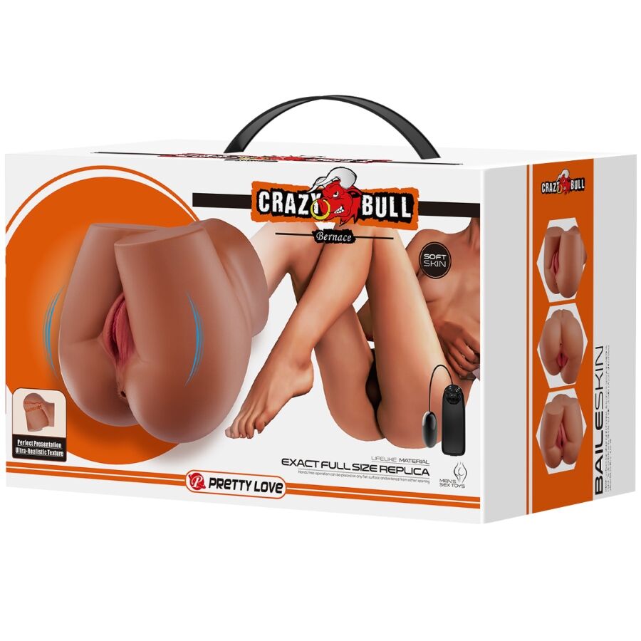 CRAZY BULL - BERNACE ASS VIBRATOR MIT REALISTISCHER VAGINA UND ANUS FLESH FERNBEDIENUNG – Masturbator Bild 12