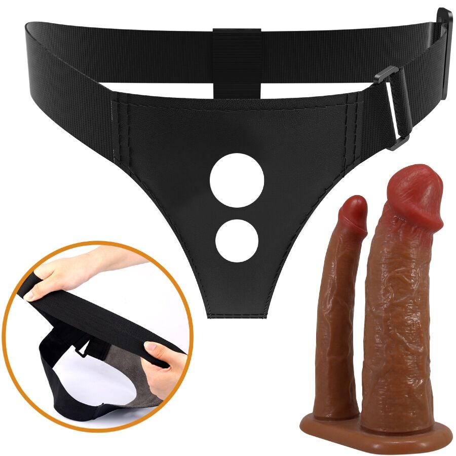 PRETTY LOVE - KEAVEN HARNESS SLIP UNIVERSAL & KOMFORTABEL DOPPELDILDO hochwertiges Intimtoy