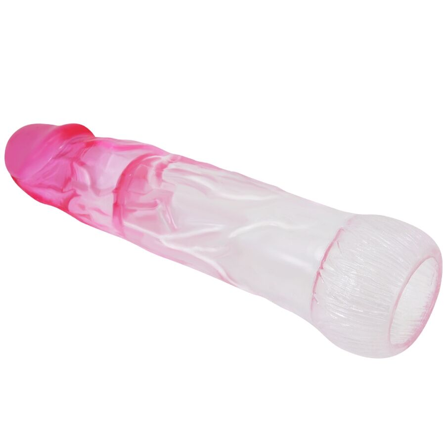 PRETTY LOVE - NERON REALISTISCHE 6 CM PENISVERGRÖSSERUNGSHÜLSE ROSA – Erotik-Zubehör Bild 3