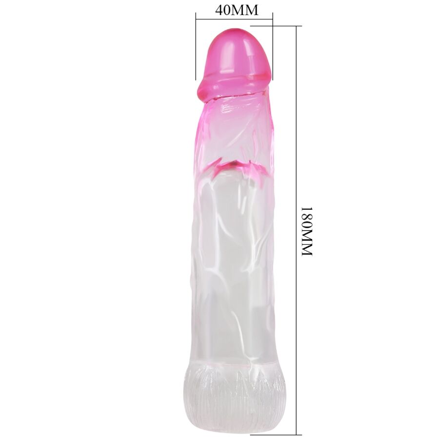 PRETTY LOVE - NERON REALISTISCHE 6 CM PENISVERGRÖSSERUNGSHÜLSE ROSA – Erotik-Zubehör Bild 4