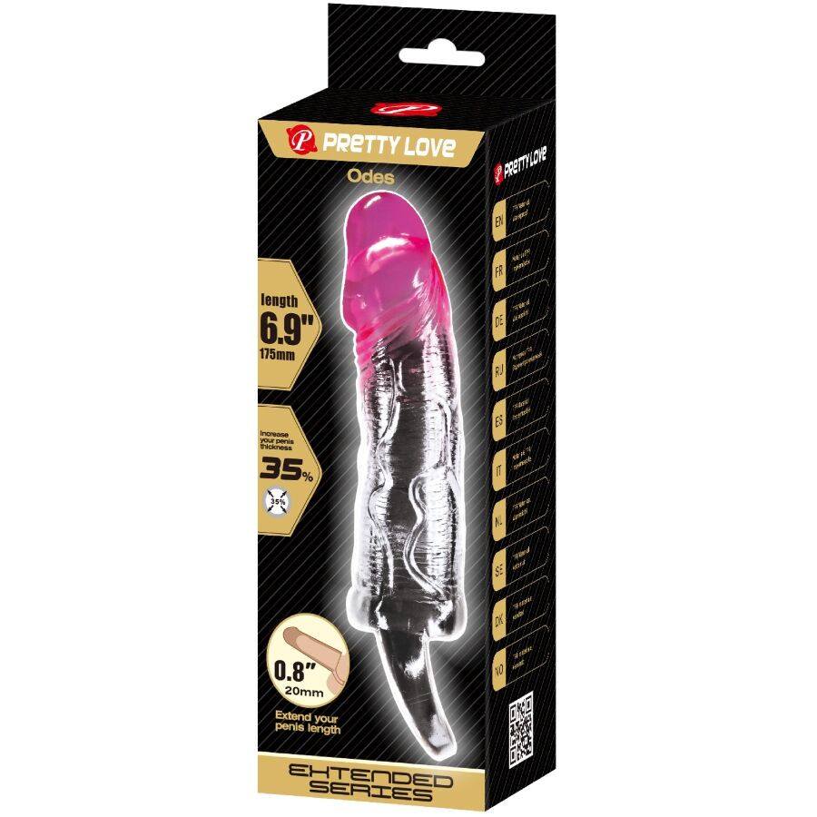 PRETTY LOVE - ODES REALISTISCHE 2 CM PENISVERGRÖSSERUNGSHÜLSE ROSA – Erotik-Zubehör Bild 7
