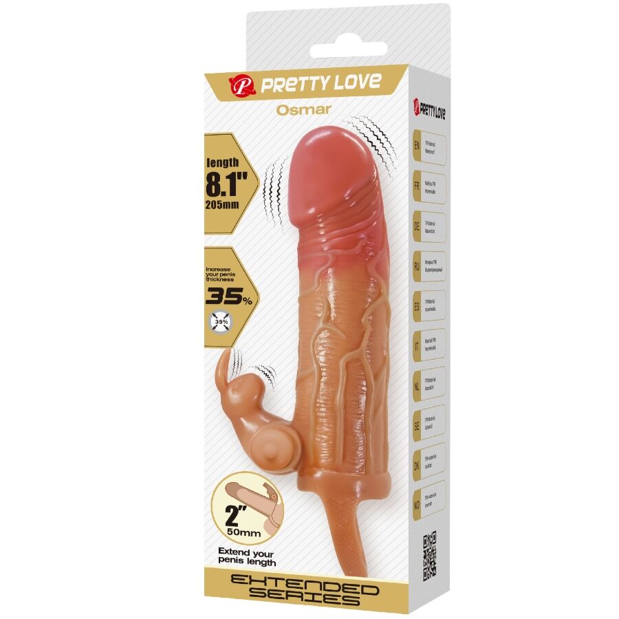 PRETTY LOVE - OSMAR PENISHÜLLE + VIBRIERENDER KLITORIS-STIMULATOR hochwertiges Sextoy bei Secret Pulse