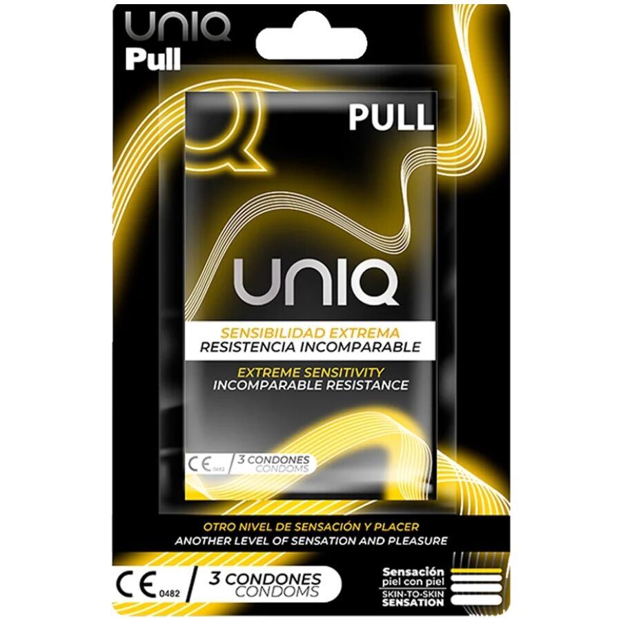 UNIQ - PULL LATEXFREIE KONDOME MIT STREIFEN 3 EINHEITEN Kondome diskret online kaufen