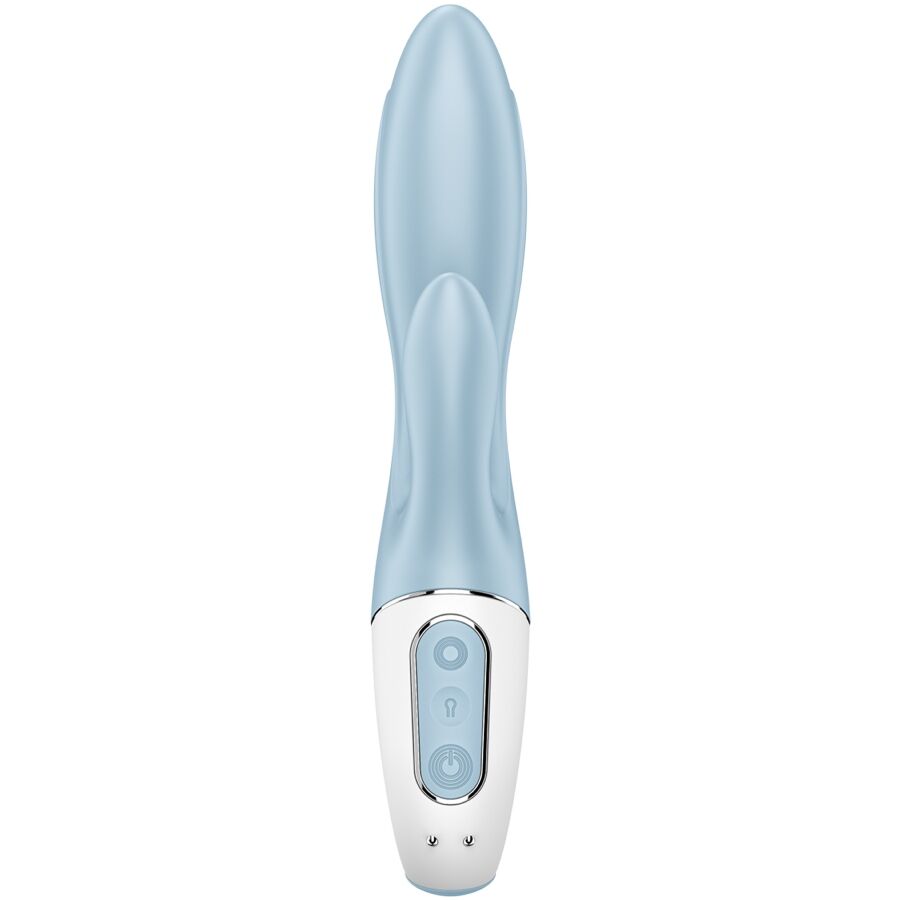 SATISFYER - AIR PUMP BUNNY 1 AUFBLASBARER KANINCHENVIBRATOR BLAU Produktansicht und Details