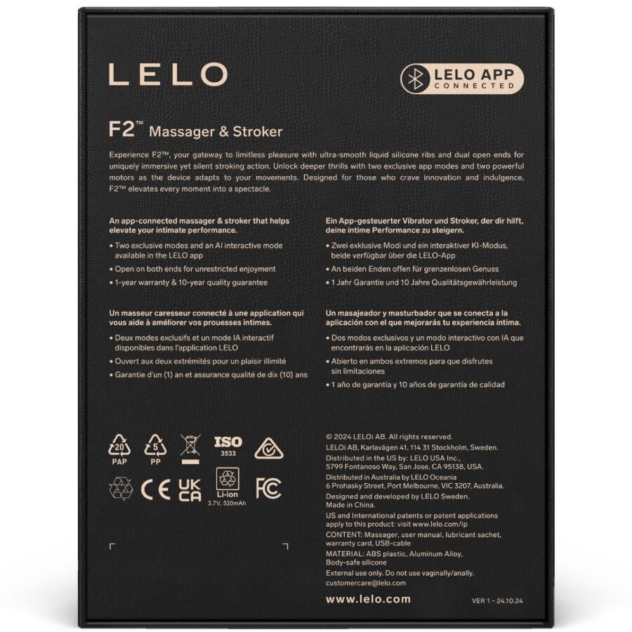 LELO - F2S™ TEAL MÄNNLICHER MASTURBATOR BLAU – Masturbator Bild 12
